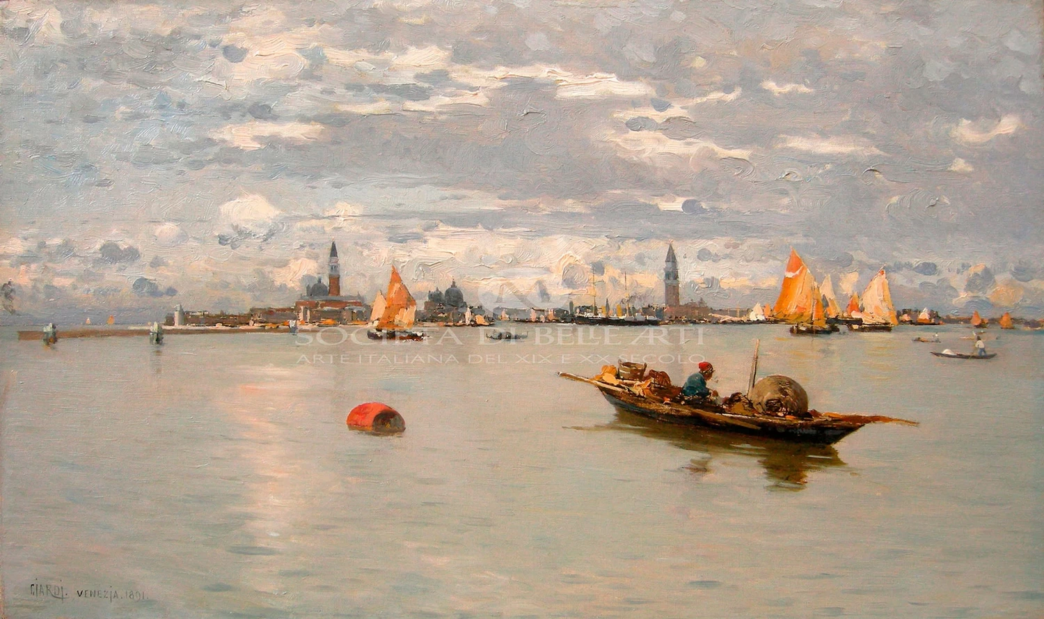 Barche nella laguna di Venezia, 1891